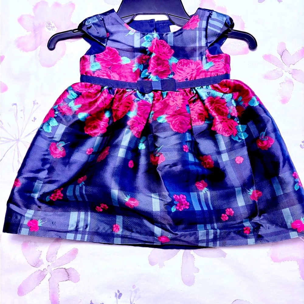12-18M - Floral Plaid Baby Dress